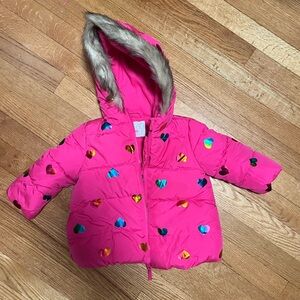 Pink Fleece Puffer Jacket